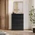 Lookway HANA M4 Highboard Holzwerkstoff Schwarz matt 70x97x40cm (800001543370)