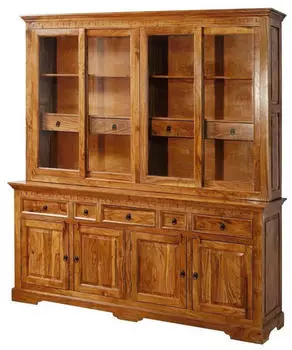 Massivmoebel24 Oxford Buffet Akazie massiv honig lackiert 204x50x220cm (09-310-610-0140)