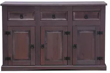 ebuy24 New Mexico Sideboard 3 Schubladen 3 T&uuml;ren 132x84x44cm kolonial (24-3788)