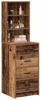 vidaXL Hochboard mit Schubladen Altholz 40 x 41 x 135 cm Holzwerkstoff