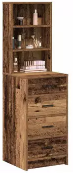 vidaXL Highboard mit Schubladen Altholz-Optik 40x41x135cm (865053)