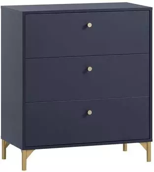 Schildmeyer Alfa Kommode 3 Schubladen, Nachtblau, 80,1x91,4x40cm (71984504-0)