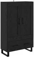 vidaXL Highboard Schwarz Eichen-Optik 69,5 x 31 x 115 cm Holzwerkstoff