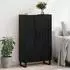 vidaXL Highboard Schwarz Eichen-Optik 69,5x31x115cm Holzwerkstoff (882588)