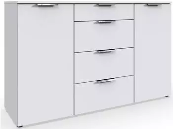 Wimex Level by fresh to go Kombikommode 2-t&uuml;rig, 4 Schubladen, Soft-Close, 135cm, wei&szlig; (89821367-0)