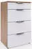 Wimex Level by fresh to go Schubkastenkommode 4 Schubladen Soft-Close, 54cm, weiß/Plankeneiche