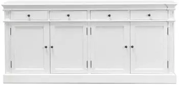ebuy24 Amaretta Sideboard Antikwei&szlig; patiniert, 4 T&uuml;ren, 4 Schubladen, 186cm