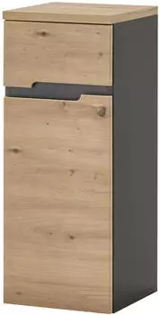 Bega MEMPHIS Badezimmer-Unterschrank h&auml;ngend 30cm, 1 T&uuml;r, 1 Schublade, Artisan Eiche / Grau (MEMPHIS)