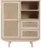 SalesFever Vejle Sideboard Rattangeflecht, MDF/Paulowniaholz, Natur, 70x36cm (396315)