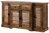 Sideboard Mango 160x45x90 Dunkelbraun Ge&ouml;lt Rodez 121