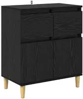 vidaXL Sideboard Schwarz Eichen-Optik 60 x 35 x 70 cm Holzwerkstoff