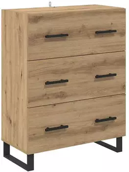 vidaXL Sideboard Artisan-Eiche 69,5x34x90cm Verbundholz Eisenbeine (881523)