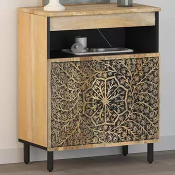 vidaXL Sideboard Massivholz Mango 60x33x75cm (358237)
