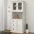 vidaXL VIGO Highboard Weiß 78x40x175cm Massivholz Kiefer (3188305)