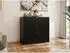 Mirjan24 Tireno Kommode 3 Schubladen geriffelte Fronten 80x75x40cm Schwarz (Tireno 3SZ)