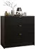 Mirjan24 Tireno Kommode 3 Schubladen geriffelte Fronten 80x75x40cm Schwarz (Tireno 3SZ)