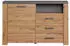 trendteam Follow Sideboard 3 Schubladen, Eiche/Anthrazit, 127x83x40cm (2228872E2)