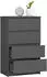 Akord Furniture Factory K60 Schubladenkommode 4 Schubladen Graphitgrau 60x40x99cm (K60)