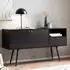 Finebuy Sideboard 140x75x40cm Schwarz Eiche-Dekor 2 Türen Schublade (FB100035)