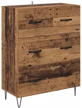 vidaXL Sideboard Altholz-Optik 69,5x34x90cm Verbundholz und Eisen (881495)