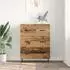 vidaXL Sideboard Altholz-Optik 69,5x34x90cm Verbundholz und Eisen (881495)