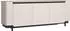 Forte Vodol Sideboard 3 Türen, Holzwerkstoff, Sand/Schwarz, 205x78x45cm