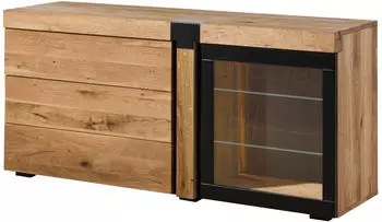 Massivmoebel24 Rotterdam Sideboard Wildeiche 161x45x75cm natur ge&ouml;lt (48-312-210-1016)