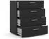 ebuy24 Petra Kommode 4 Schubladen, Holzwerkstoff, mattschwarz, 70x82x40cm