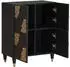 vidaXL Sideboard mit Regal Massivholz Mango Schwarz 60x33x75cm (4018834)