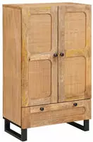 vidaXL Highboard mit Speicher Braun 40 x 33 x 110 cm Massivholz Mango