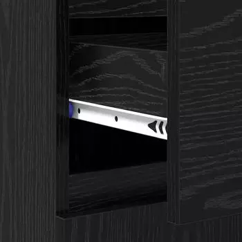 vidaXL Sideboard mit Schubladen Schwarz Eichen-Optik 60x35x70cm (881220)