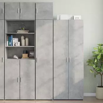 vidaXL Hochschrank Schmal Betongrau 40x42,5x225cm Holzwerkstoff (3281276)