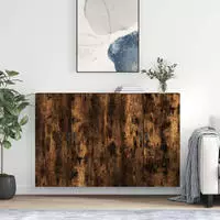 vidaXL Wandschr&auml;nke 2 Stk. R&auml;uchereiche Holzwerkstoff