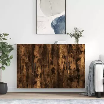 vidaXL Wandschr&auml;nke 2 Stk. Holzwerkstoff R&auml;uchereiche (3197894)
