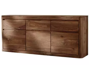 Massivmoebel24 Toronto Sideboard Sheesham 185x40x80cm Smoked Cherry gebeizt (09-312-665-0002)