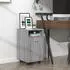 vidaXL Beistellschrank mit Rollen Grau Sonoma 33x38x60cm Holzwerkstoff