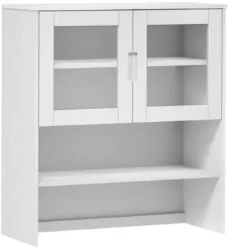 vidaXL MOLDE Highboard-Oberteil Massivholz Kiefer Wei&szlig; 90x35x100cm (350550)
