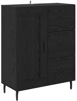 vidaXL Sideboard mit Schubladen Schwarz Eichen-Optik 69,5x34x90cm (881638)