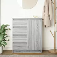 vidaXL Sideboard mit Schubladen Grau Sonoma 71x35x84 cm Holzwerkstoff