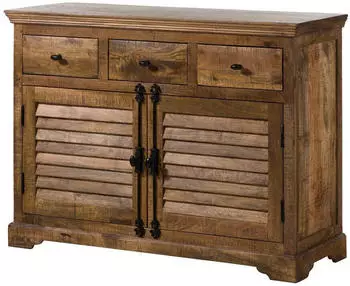 Massivmoebel24 Rodez Sideboard Mangoholz ge&ouml;lt dunkelbraun 120x45x90cm (09-312-156-0120)