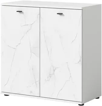 Inn.Furn Marble Kommode Marmor Optik Soft-Close 86x88cm (Marble)
