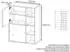 Vladon Cuba Highboard 8 Fächer, Weiß matt / Eiche Natur, RGB LED (50009327)