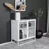 Venture Home Bakal Sideboard 2 Glastüren, Metall/Glas, Weiß, 85x85x40cm (7350107087873)