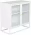 Venture Home Bakal Sideboard 2 Glastüren, Metall/Glas, Weiß, 85x85x40cm (7350107087873)