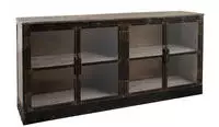 Massivmoebel24 Sideboard, Braun, Holz, Echtholz,Mangoholz, 2 F&auml;cher, Rechteckig,