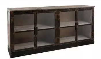 Massivmoebel24 Heavy Industry #252 Sideboard Mango 180x40x90cm braun lackiert (09-312-677-0252)