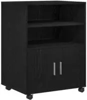 vidaXL Schrank mit Regal Schwarz Eichen-Optik 60 x 48 x 74,5 cm