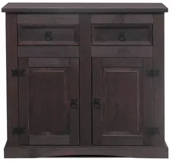 ebuy24 New Mexico Sideboard Kiefer massiv 2 T&uuml;ren 2 Schubladen kolonial 91x84cm (24-3782)