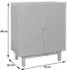 MCW Highboard M51 Kubu Rattan 98x79x42cm, Natur (93259)