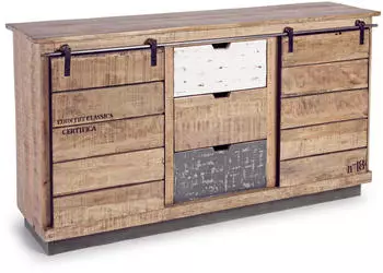 Bizzotto Tudor Sideboard Mangoholz 2 T&uuml;ren 3 Schubladen, 150x85x38cm